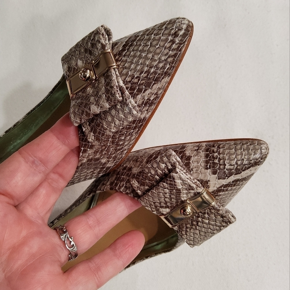 Coach Mandy Python-Embossed Leather Size 7 - Picture 13 of 15